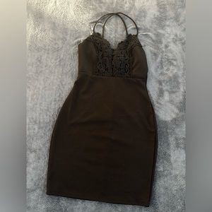 Black & Lace Mini Dress | S